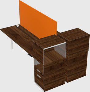 Shared electric desk + cabinet