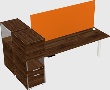 Shared electric desk + cabinet
