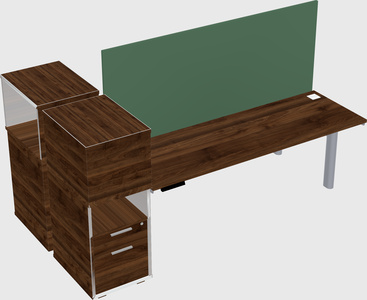 Shared electric desk + cabinet