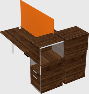 Shared electric desk + cabinet