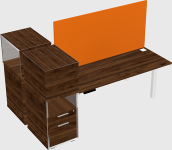 Shared electric desk + cabinet