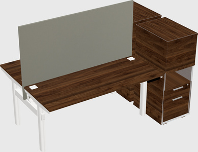 Shared electric desk + cabinet