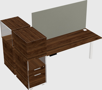 Shared electric desk + cabinet