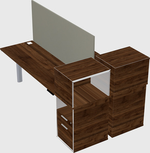 Shared electric desk + cabinet