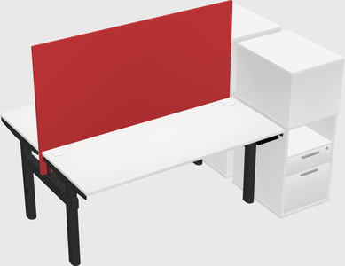 Shared electric desk + cabinet