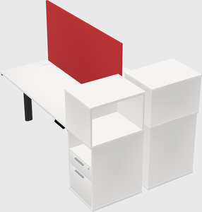 Shared electric desk + cabinet