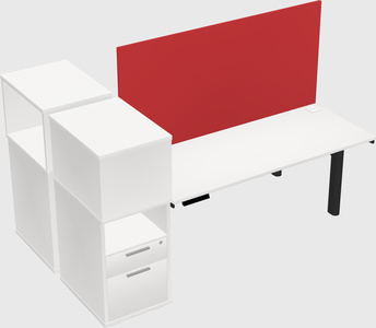 Shared electric desk + cabinet
