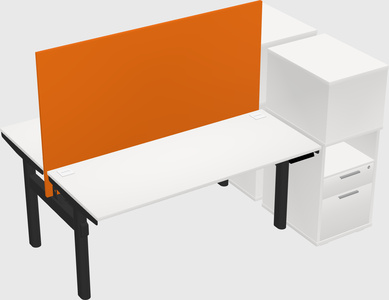 Shared electric desk + cabinet