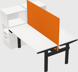 Shared electric desk + cabinet