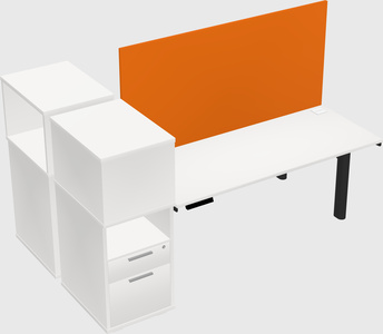 Shared electric desk + cabinet