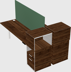 Shared electric desk + cabinet
