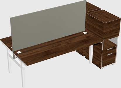 Shared electric desk + cabinet