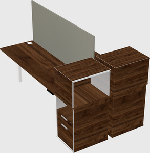 Shared electric desk + cabinet