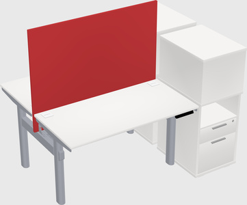Shared electric desk + cabinet