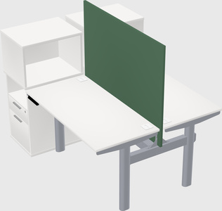 Shared electric desk + cabinet