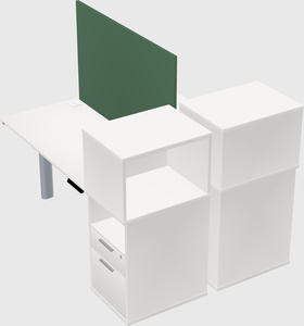 Shared electric desk + cabinet