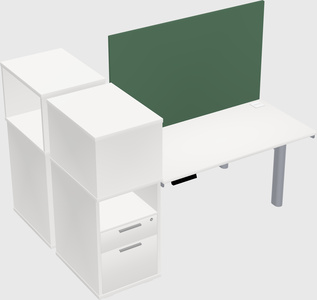 Shared electric desk + cabinet