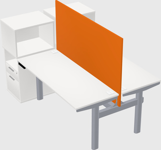 Shared electric desk + cabinet