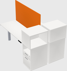 Shared electric desk + cabinet