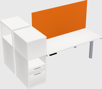 Shared electric desk + cabinet