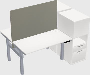 Shared electric desk + cabinet