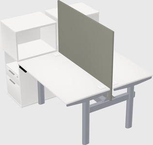 Shared electric desk + cabinet