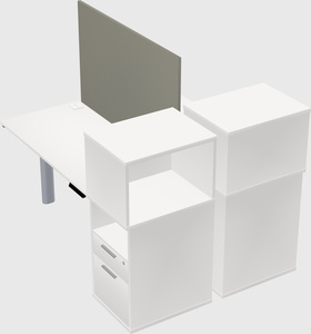 Shared electric desk + cabinet