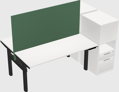 Shared electric desk + cabinet