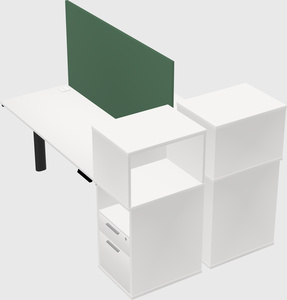 Shared electric desk + cabinet