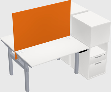 Shared electric desk + cabinet