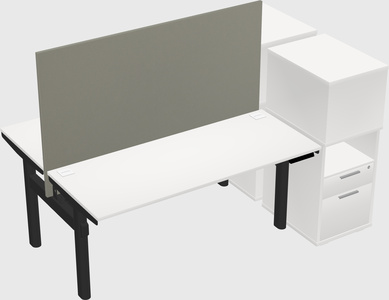 Shared electric desk + cabinet