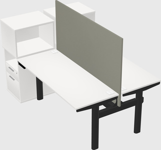 Shared electric desk + cabinet