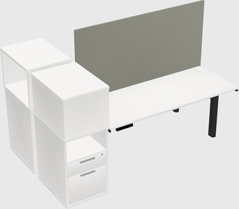 Shared electric desk + cabinet