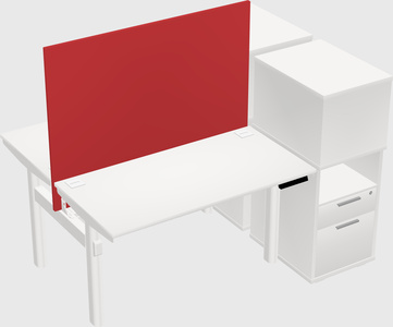 Shared electric desk + cabinet