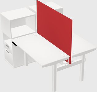 Shared electric desk + cabinet