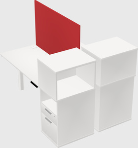 Shared electric desk + cabinet