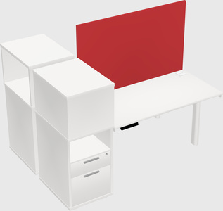 Shared electric desk + cabinet