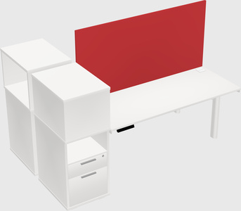 Shared electric desk + cabinet