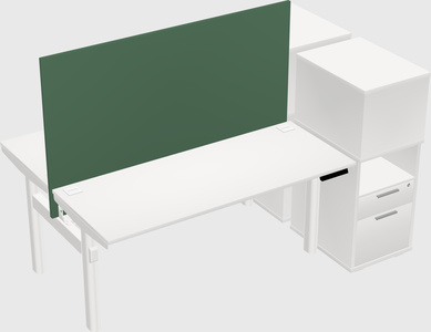 Shared electric desk + cabinet