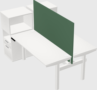 Shared electric desk + cabinet