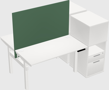 Shared electric desk + cabinet