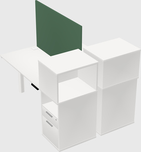 Shared electric desk + cabinet