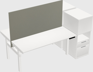 Shared electric desk + cabinet