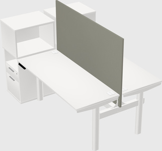Shared electric desk + cabinet