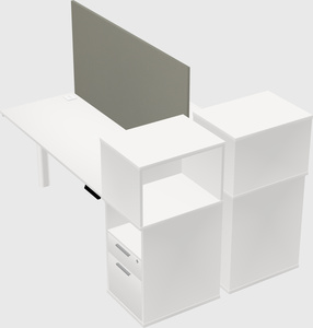 Shared electric desk + cabinet