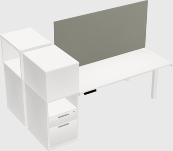 Shared electric desk + cabinet