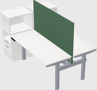 Shared electric desk + cabinet