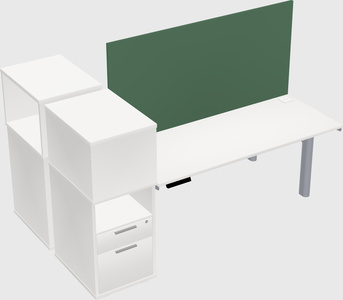 Shared electric desk + cabinet