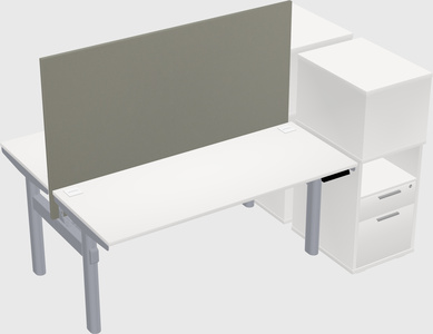 Shared electric desk + cabinet