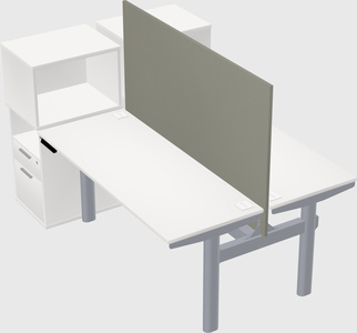 Shared electric desk + cabinet